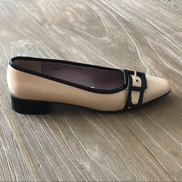 Vaneli Leather Buckle Loafer Flats With Low Heel - Picture 3 of 6